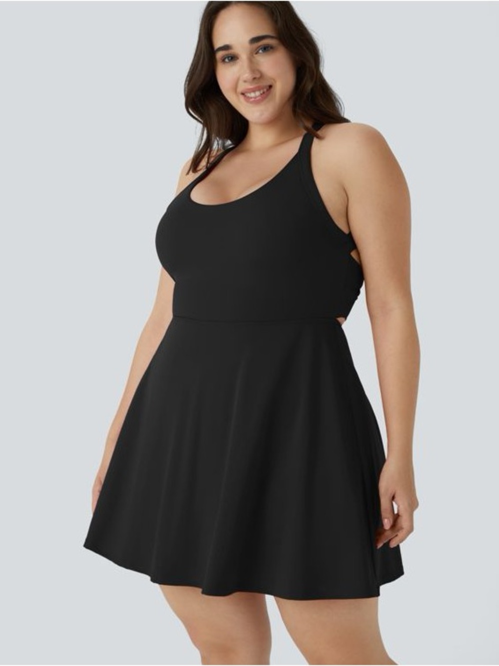 Halara Easy Peezy Dress Plus Size 2 in 1 Pockets Dance Size 3X Black